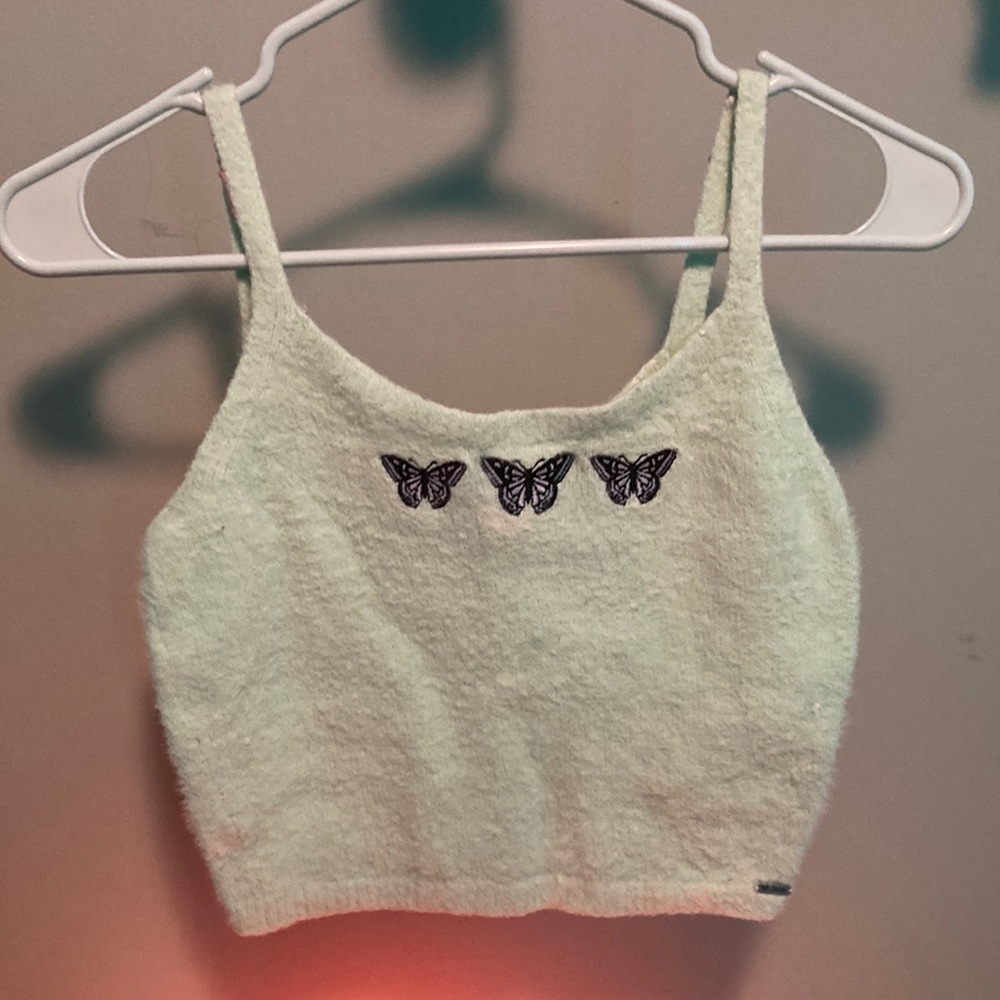 Light green crop top